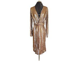 Ontwelfth Sequin Duster Gold medium belted maximalist